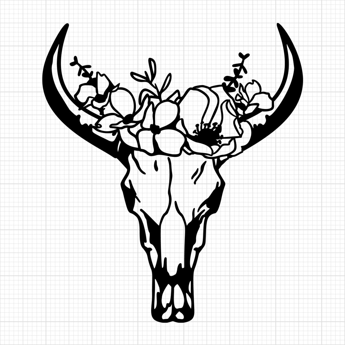 Floral Skull 5