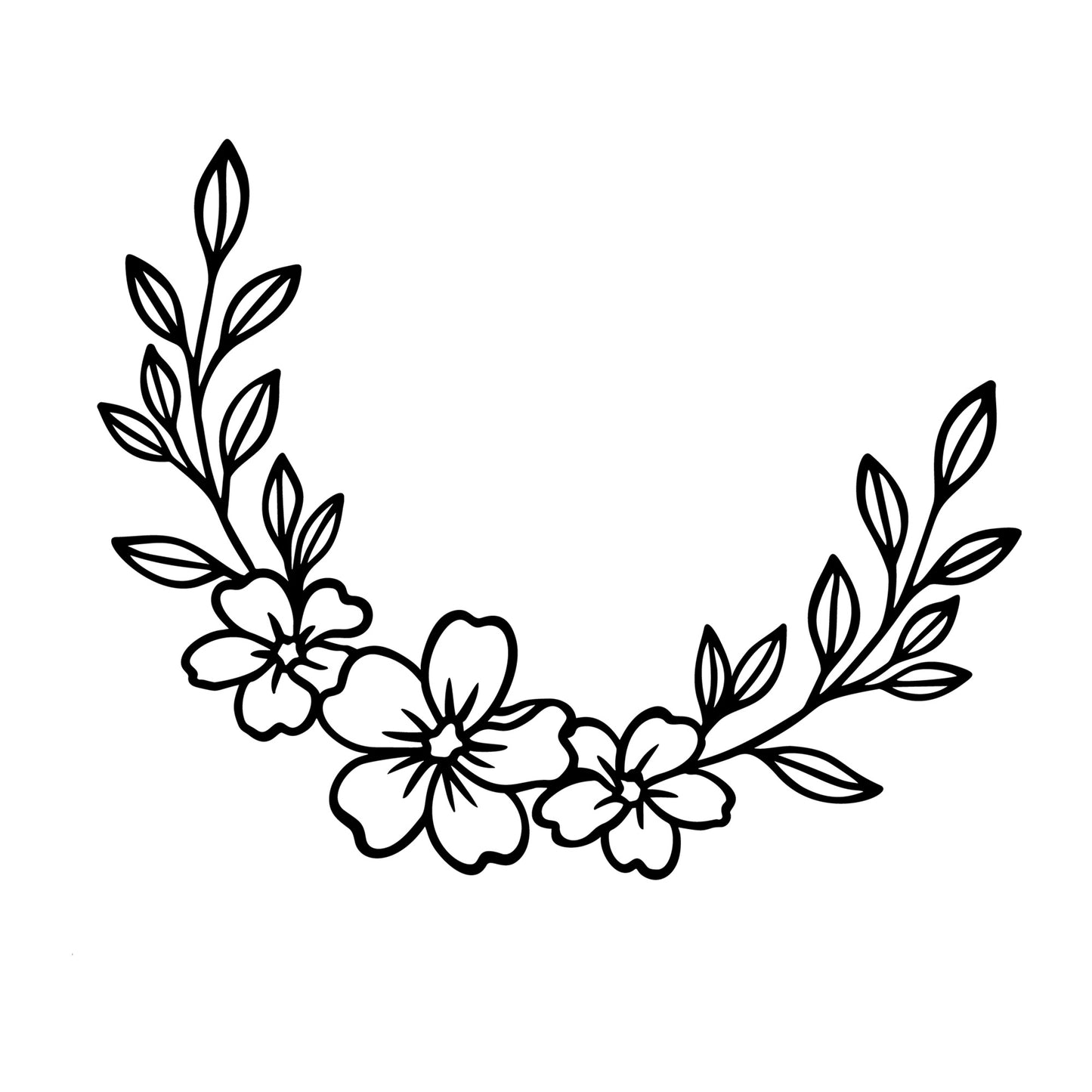 Flowers SVG design for Cricut, Silhouette, laser cutting, vinyl, sublimation, floral crafts, and DIY projects.