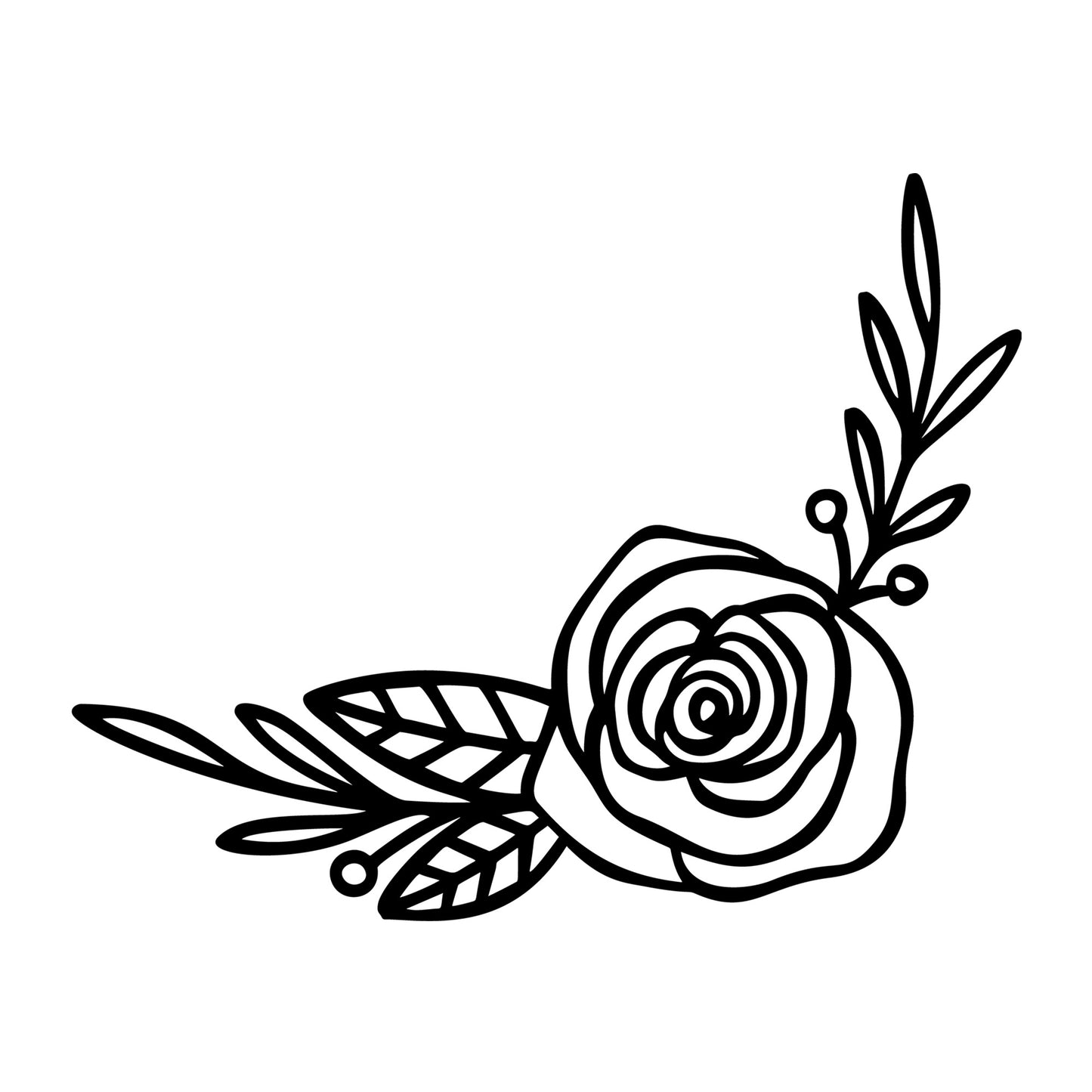 Flowers SVG design for Cricut, Silhouette, laser cutting, vinyl, sublimation, floral crafts, and DIY projects.