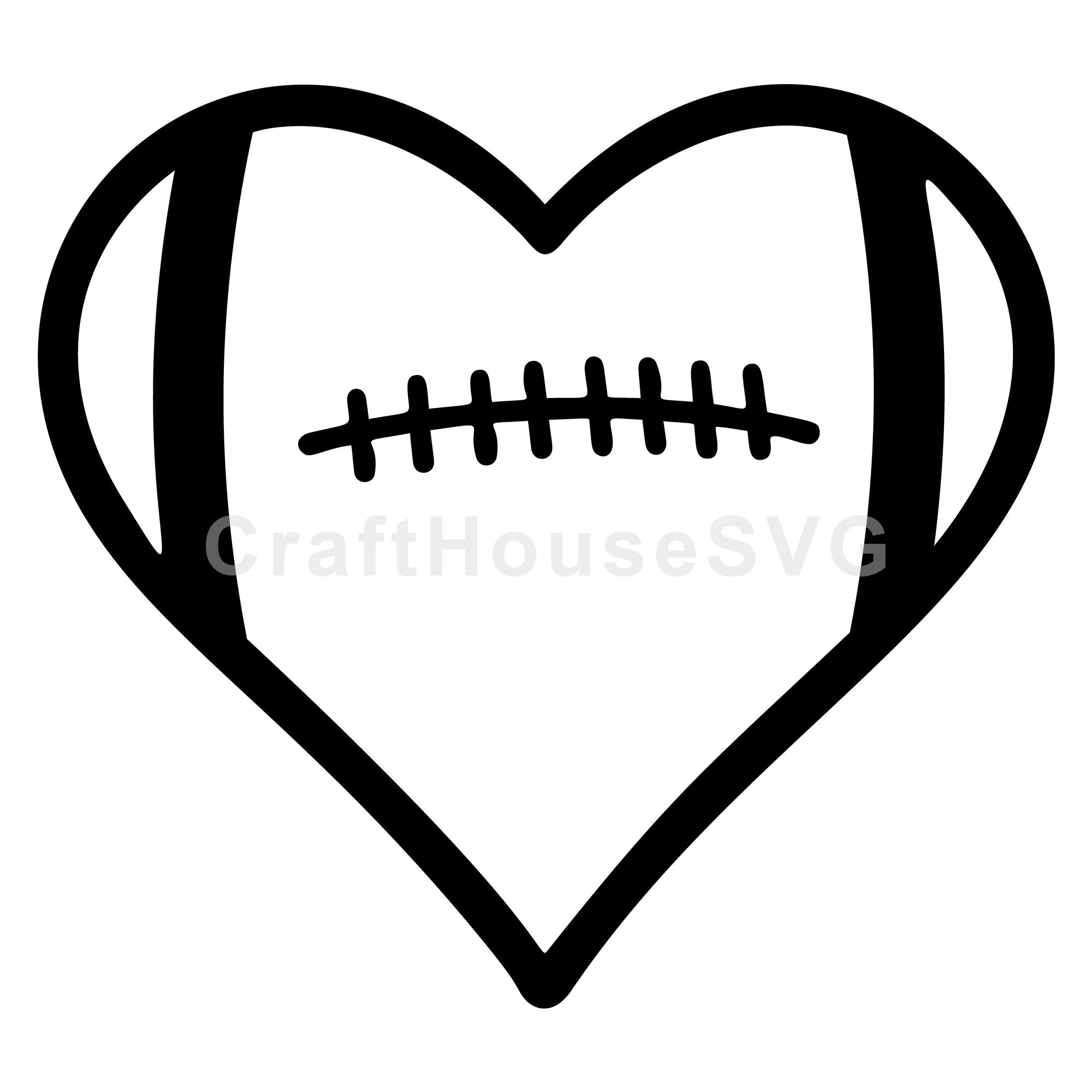 Football Heart SVG