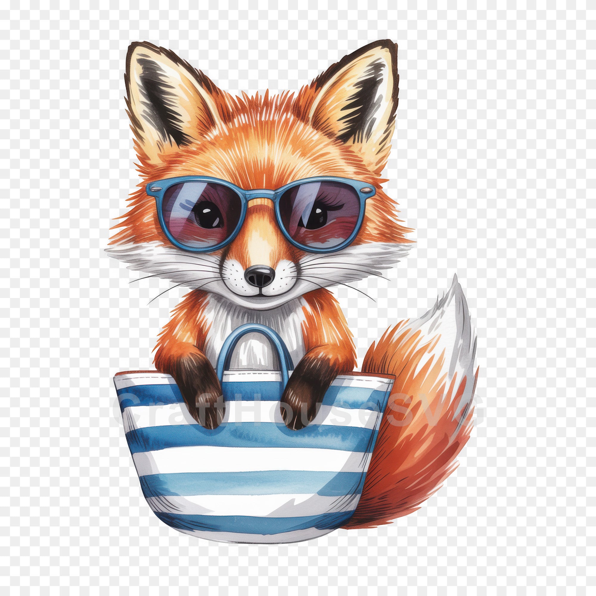 Cute Summer Animals Clipart Bundle