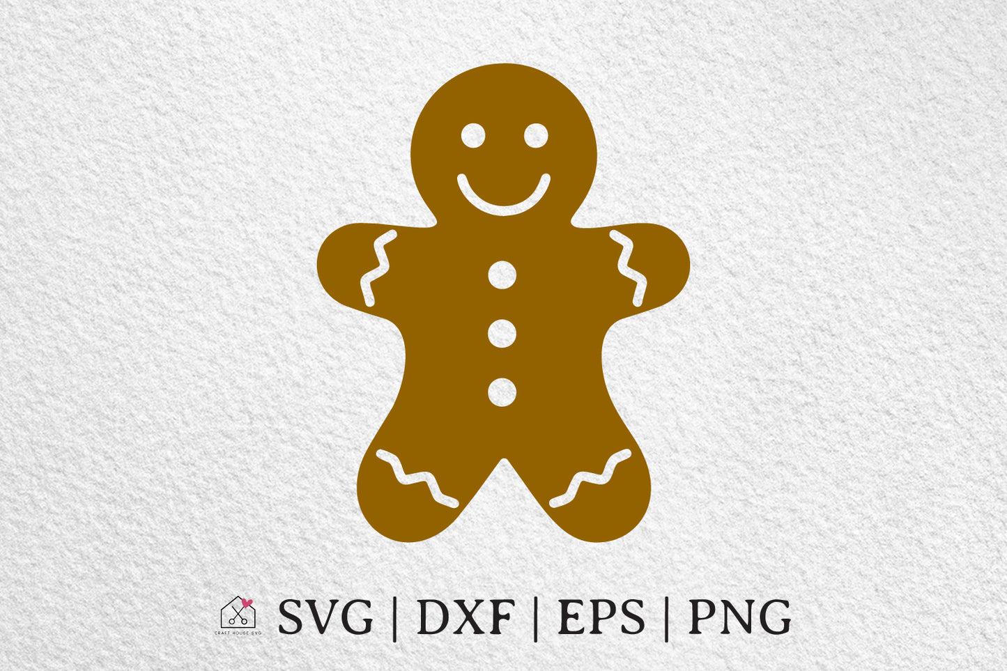 FREE Gingerbread Man SVG Christmas Winter Cut Files - Craft House SVG