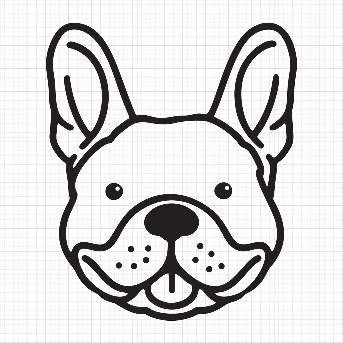 French Bulldog Outline