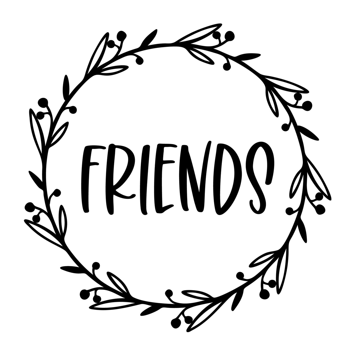 Friends SVG design for Cricut, Silhouette, laser cutting, vinyl, sublimation, and Christmas craft projects.