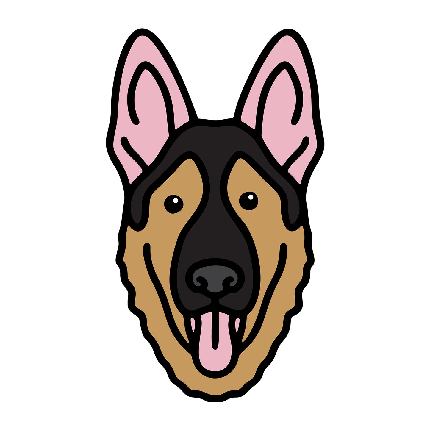 German Shepherd SVG dog design for Cricut, Silhouette, laser cutting, vinyl, sublimation, and pet craft projects.