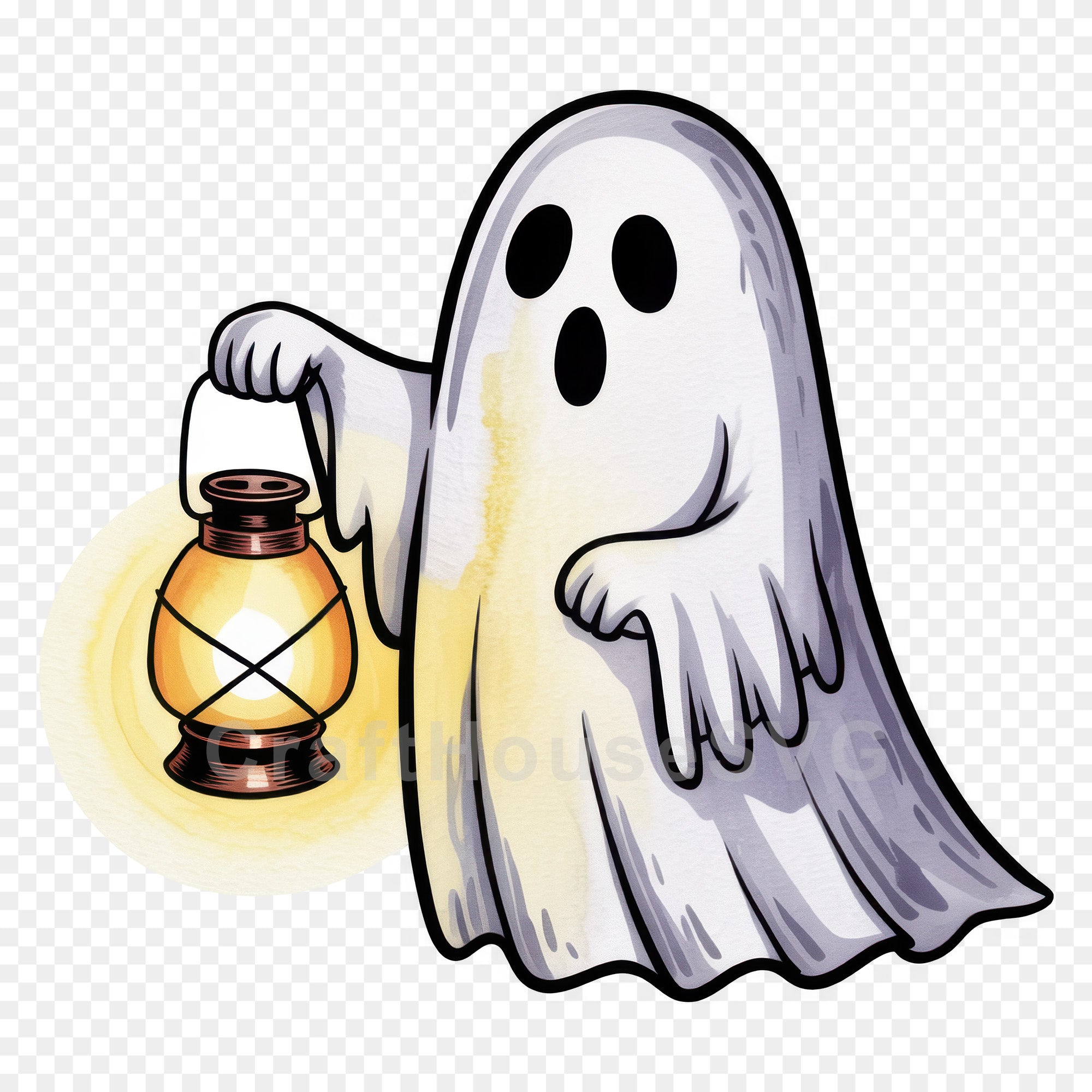 Cute Halloween Ghost Clipart Sublimation Bundle PNG