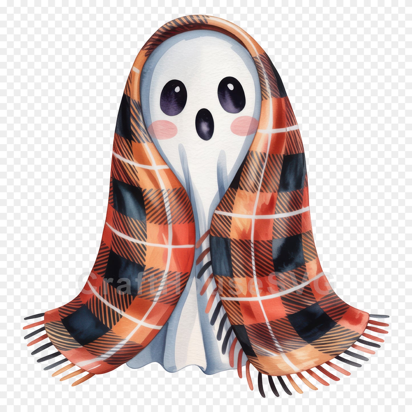 Cute Halloween Ghost Clipart Sublimation Bundle PNG
