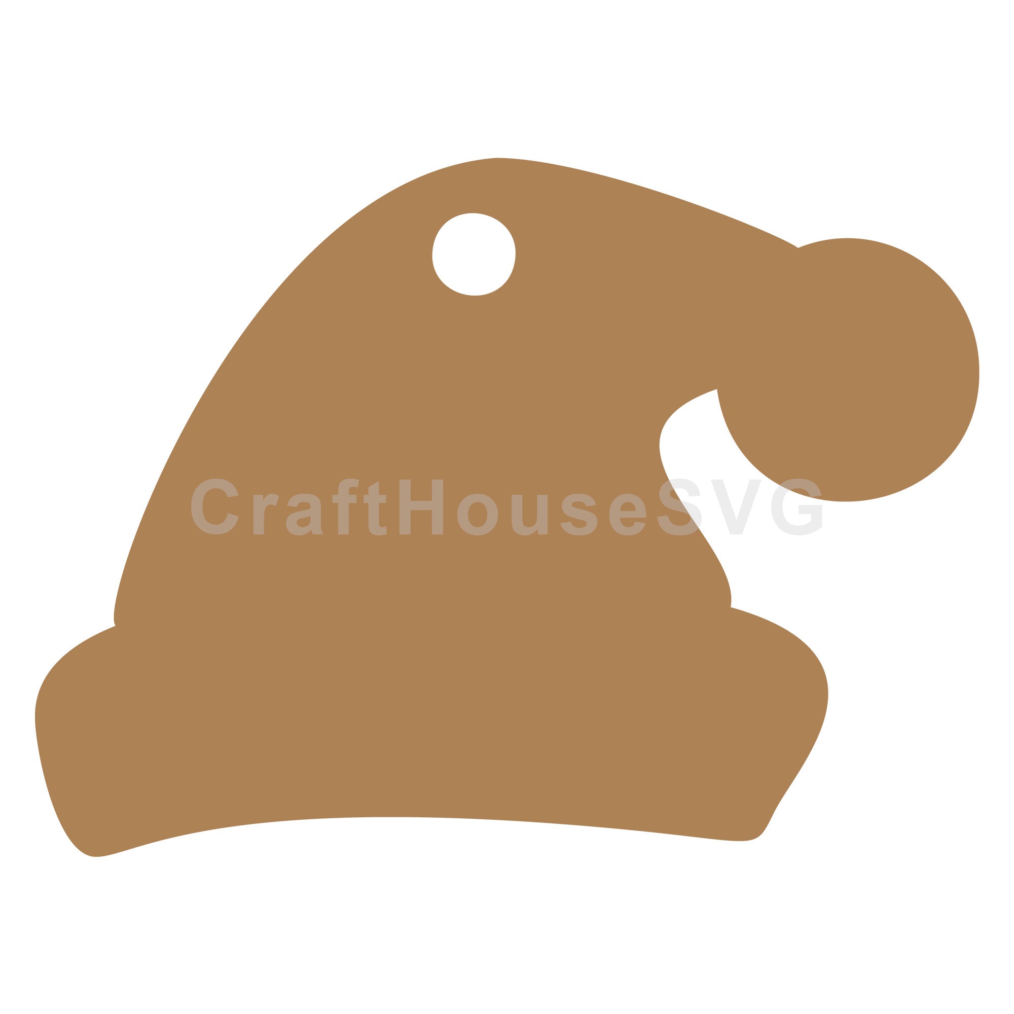 Gift Tag Santa Hat SVG