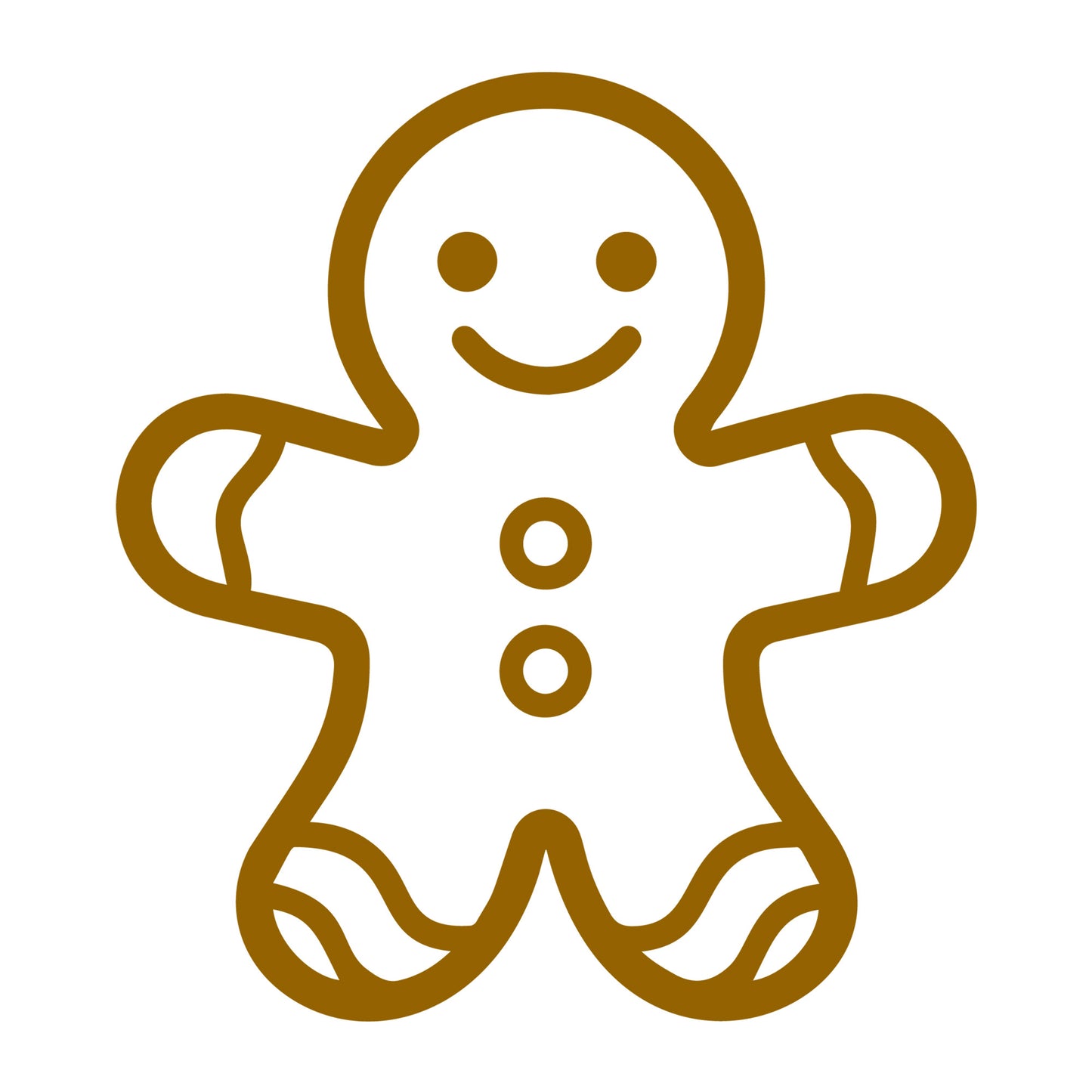 Gingerbread Man SVG design for Cricut, Silhouette, laser cutting, vinyl, sublimation, and Christmas craft projects.