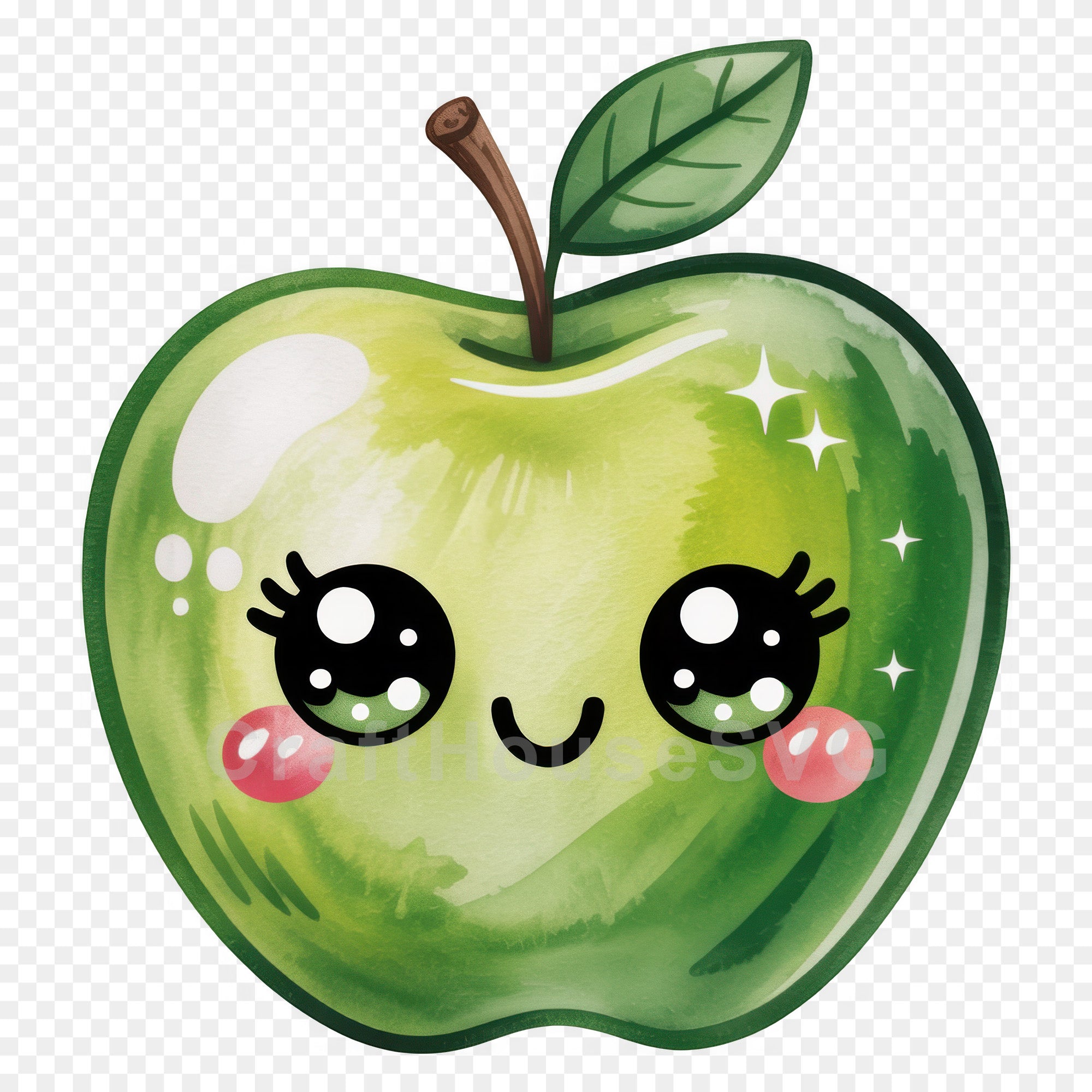 Kawaii Fruit Clipart Sublimation PNG Bundle