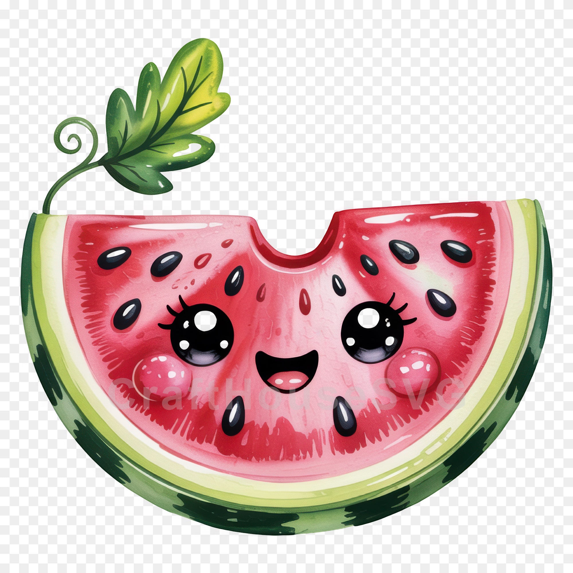 Kawaii Fruit Clipart Sublimation PNG Bundle