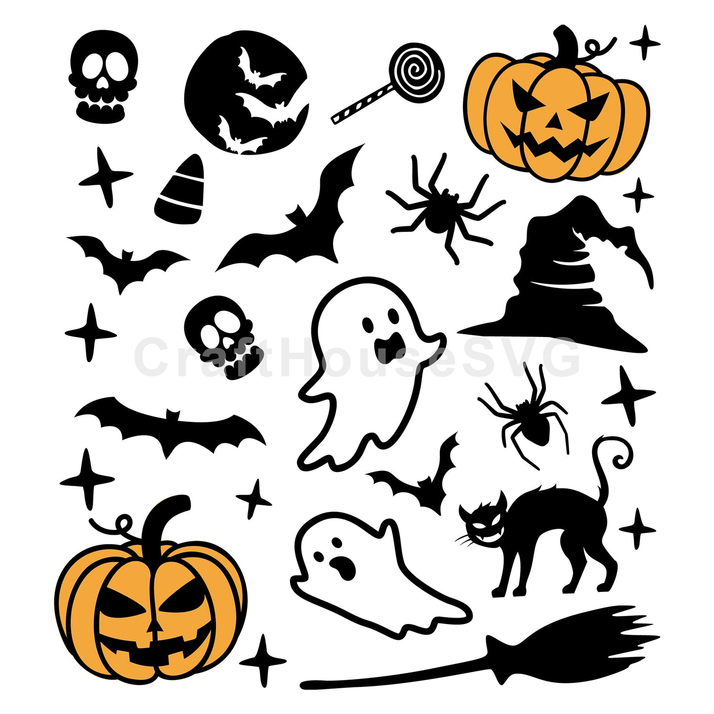 Halloween Doodles Shirt Design SVG