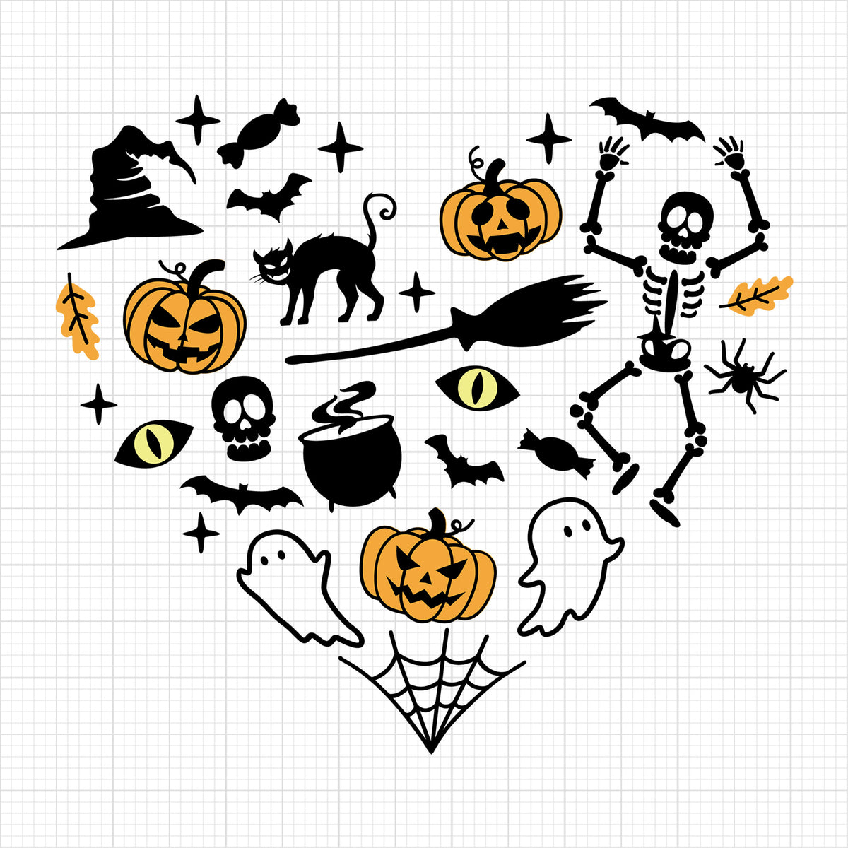 Halloween Heart Doodles