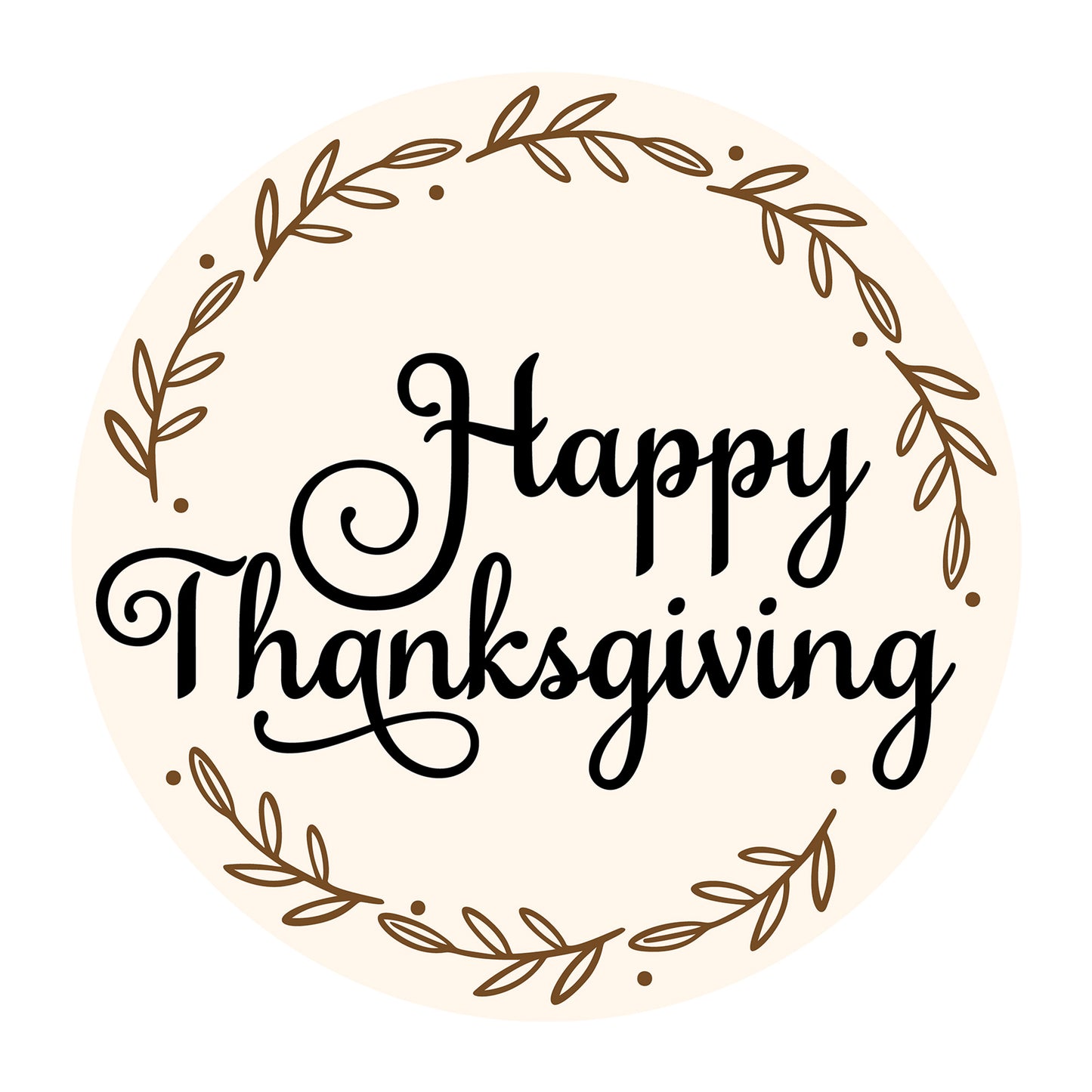Happy Thanksgiving SVG design for Cricut, Silhouette, laser cutting, vinyl, sublimation, Thanksgiving signs, and fall craft projects.