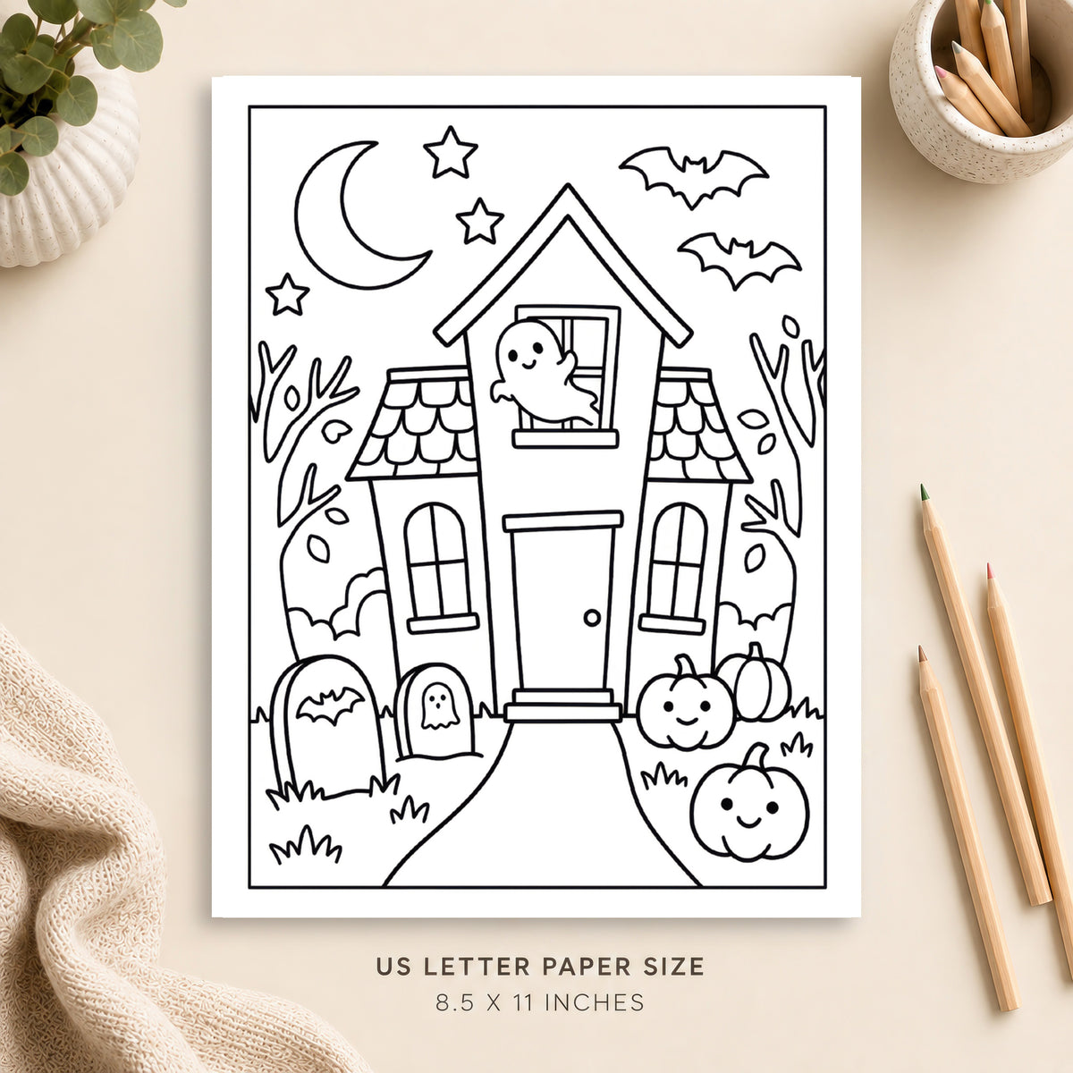 Haunted House Coloring Page 5