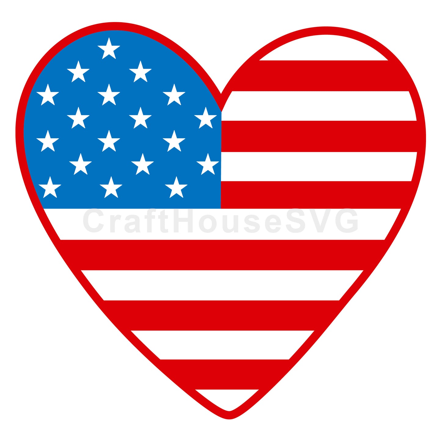 4th of July SVG file | Heart American Flag SVG MF55