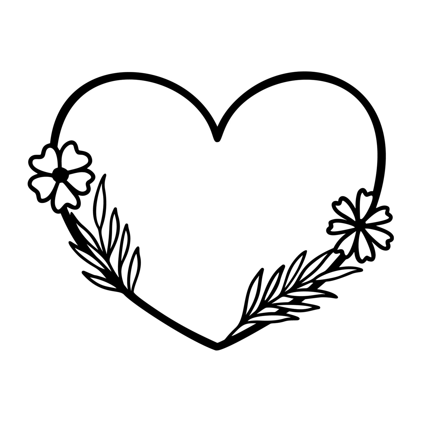 Heart Frame SVG design for Cricut, Silhouette, laser cutting, vinyl, sublimation, monograms, and craft projects.