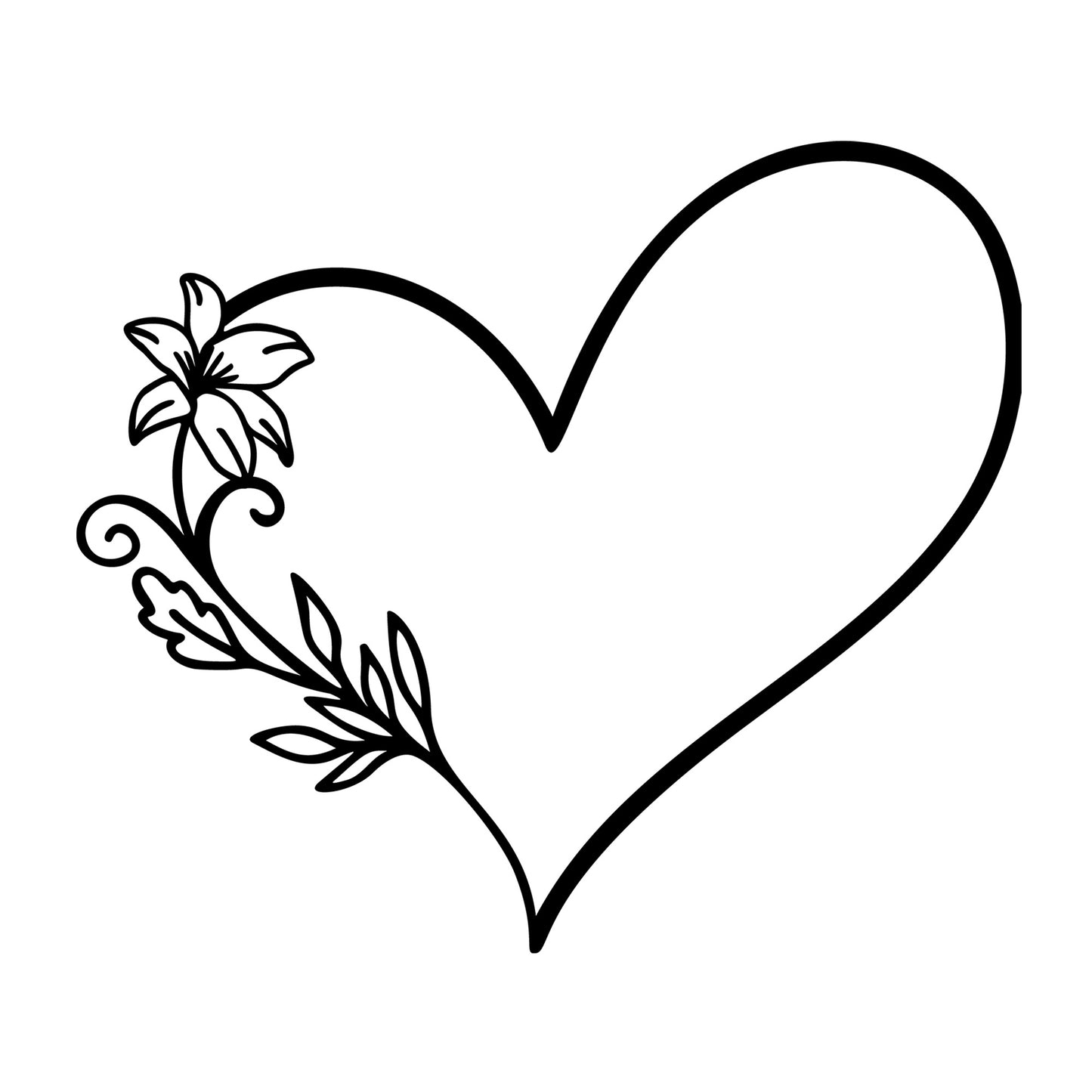 Heart Frame SVG design for Cricut, Silhouette, laser cutting, vinyl, sublimation, monograms, and craft projects.