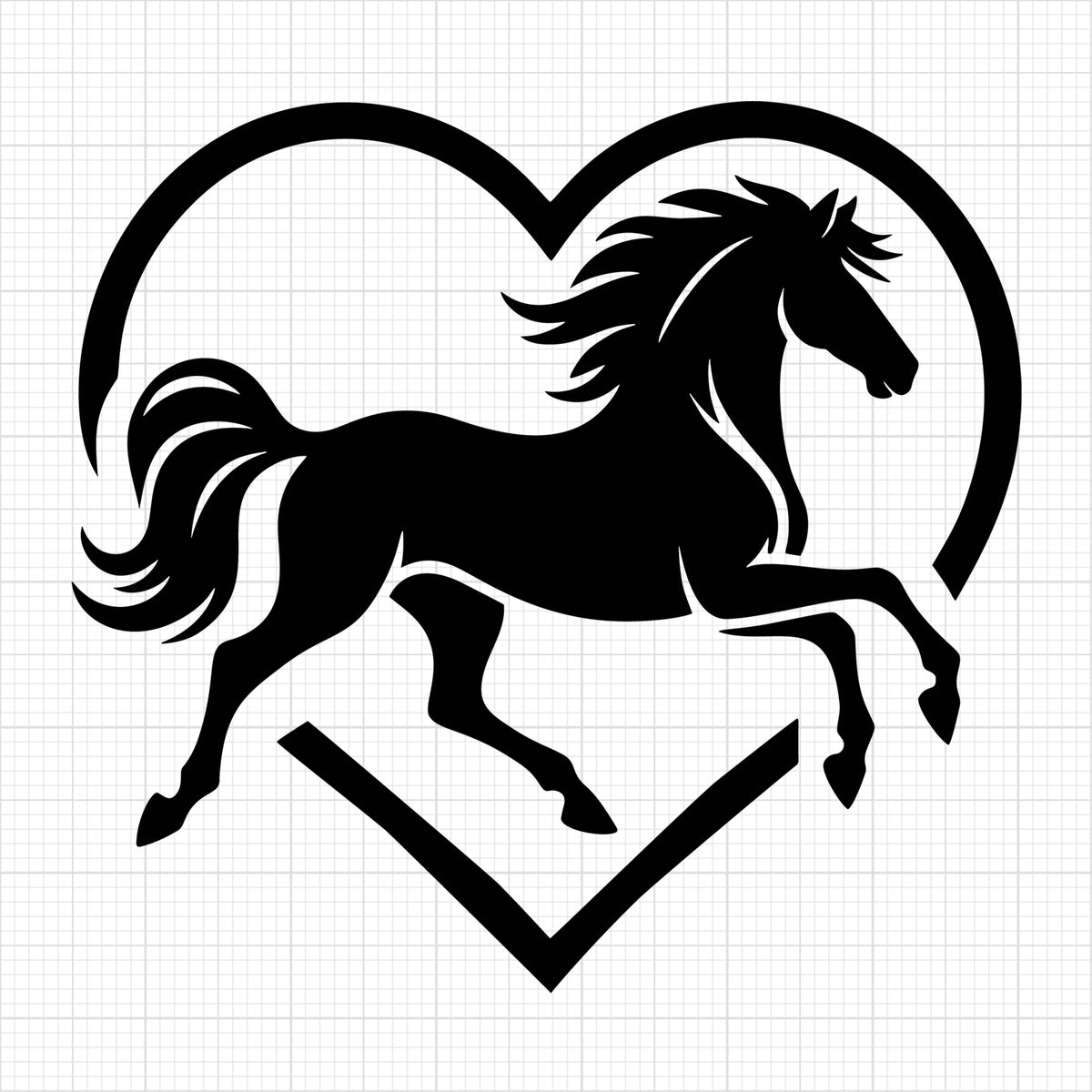 Heart Shape Horse