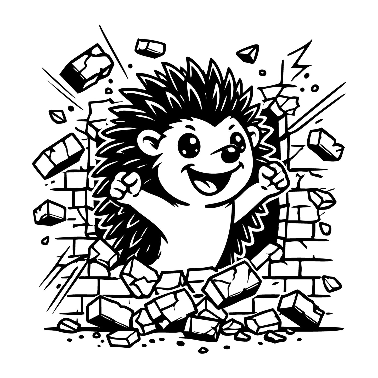 Hedgehog SVG for Cricut, Silhouette, laser cutting, vinyl, sublimation, animal crafts, decals, shirts, and DIY craft projects.