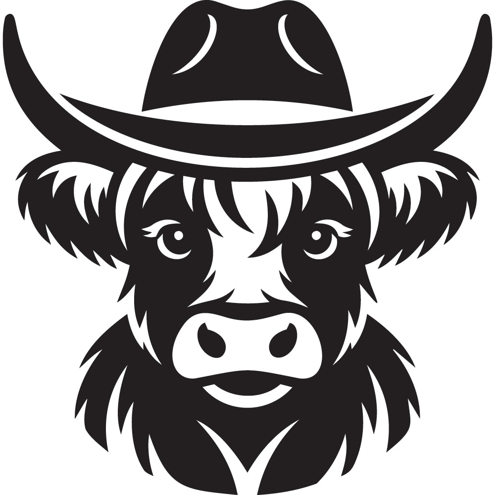 Highland Cow SVG File SVG DXF EPS PNG - Craft House SVG