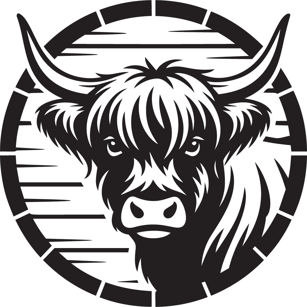 Highland Cow SVG File SVG DXF EPS PNG - Craft House SVG