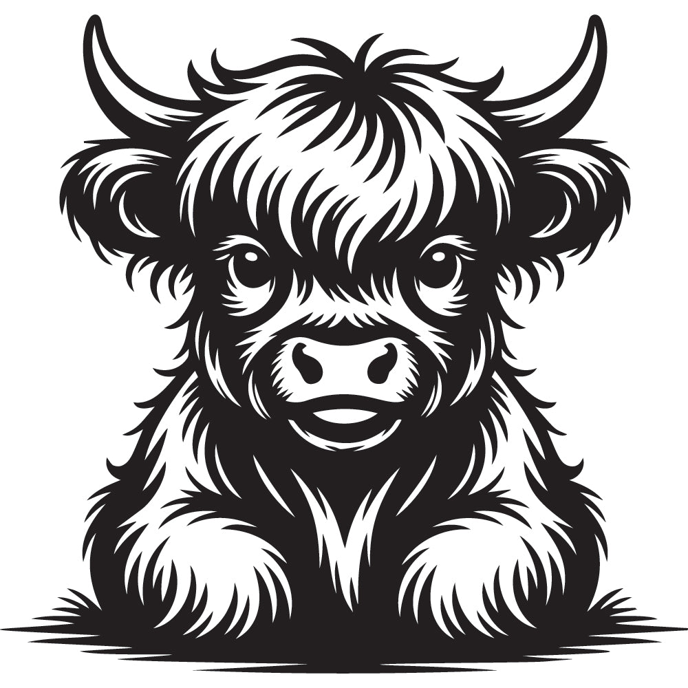 Highland Cow SVG File SVG DXF EPS PNG - Craft House SVG