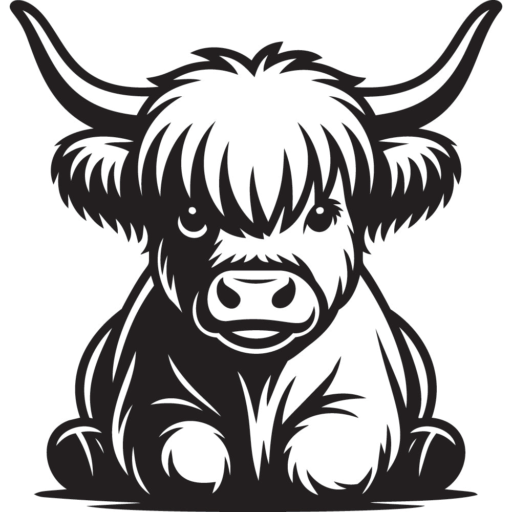 Highland Cow SVG File SVG DXF EPS PNG - Craft House SVG