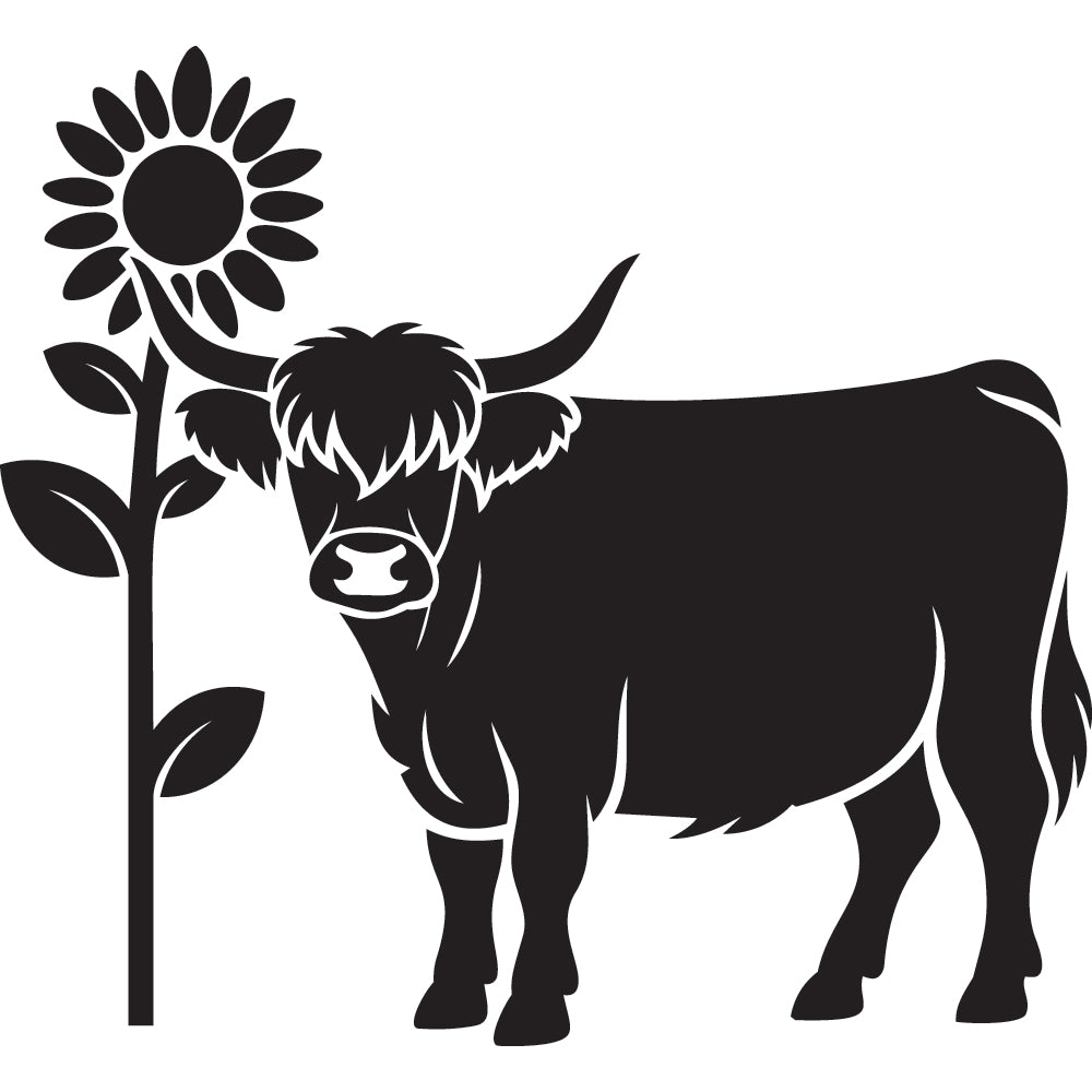 Highland Cow SVG File SVG DXF EPS PNG - Craft House SVG