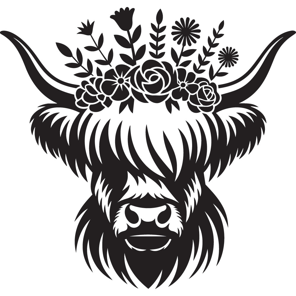 Highland Cow SVG File SVG DXF EPS PNG - Craft House SVG