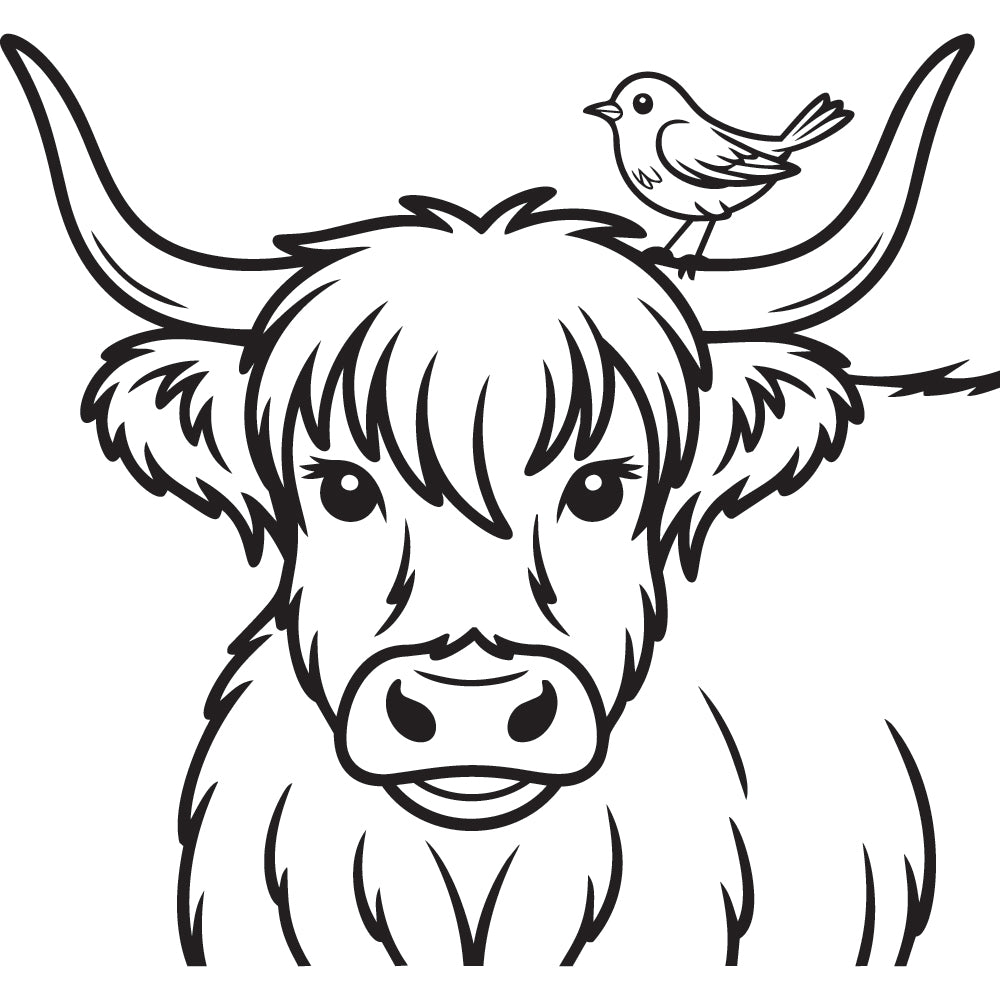 Highland Cow SVG File SVG DXF EPS PNG - Craft House SVG