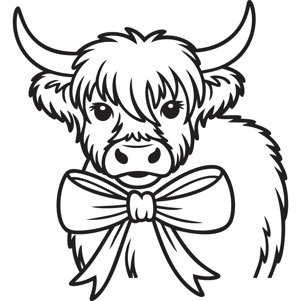 Highland Cow SVG File SVG DXF EPS PNG - Craft House SVG