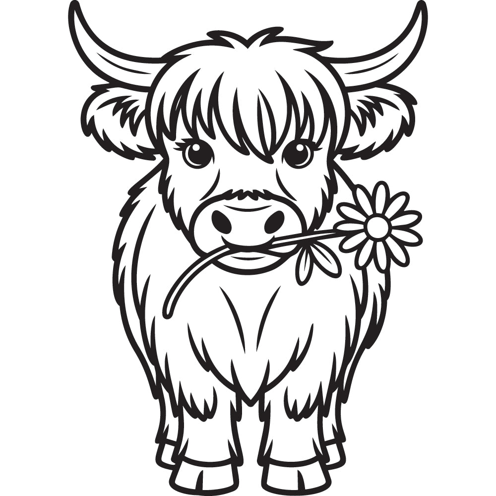 Highland Cow SVG File SVG DXF EPS PNG - Craft House SVG
