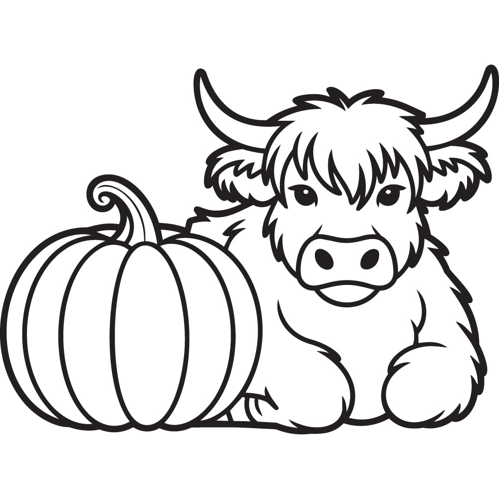 Highland Cow SVG File SVG DXF EPS PNG - Craft House SVG