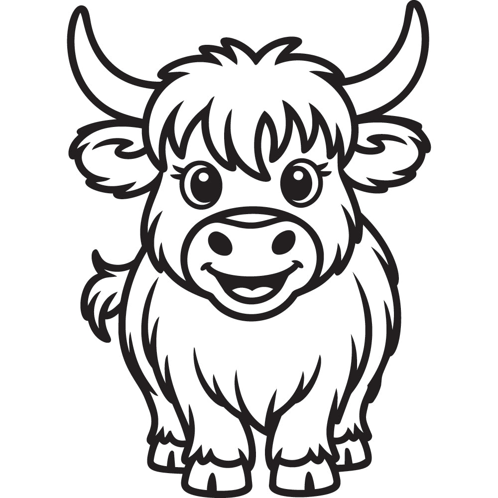 Highland Cow SVG File SVG DXF EPS PNG - Craft House SVG