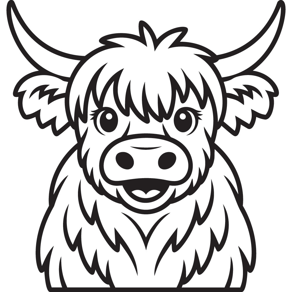 Highland Cow SVG File SVG DXF EPS PNG - Craft House SVG
