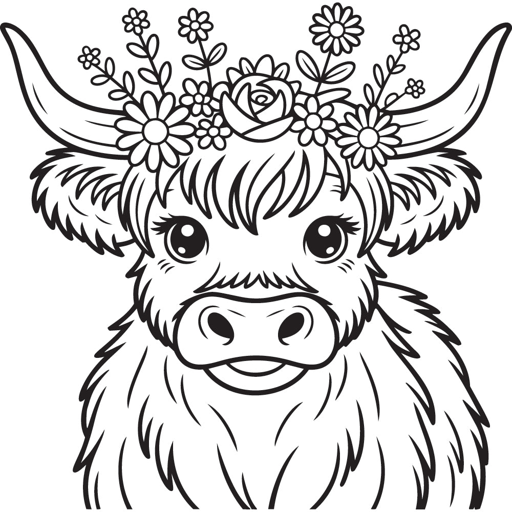 Highland Cow SVG File SVG DXF EPS PNG - Craft House SVG
