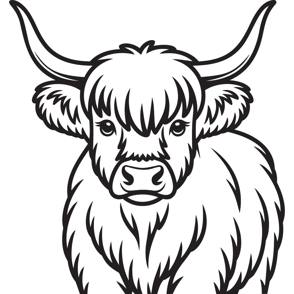 Highland Cow SVG File SVG DXF EPS PNG - Craft House SVG