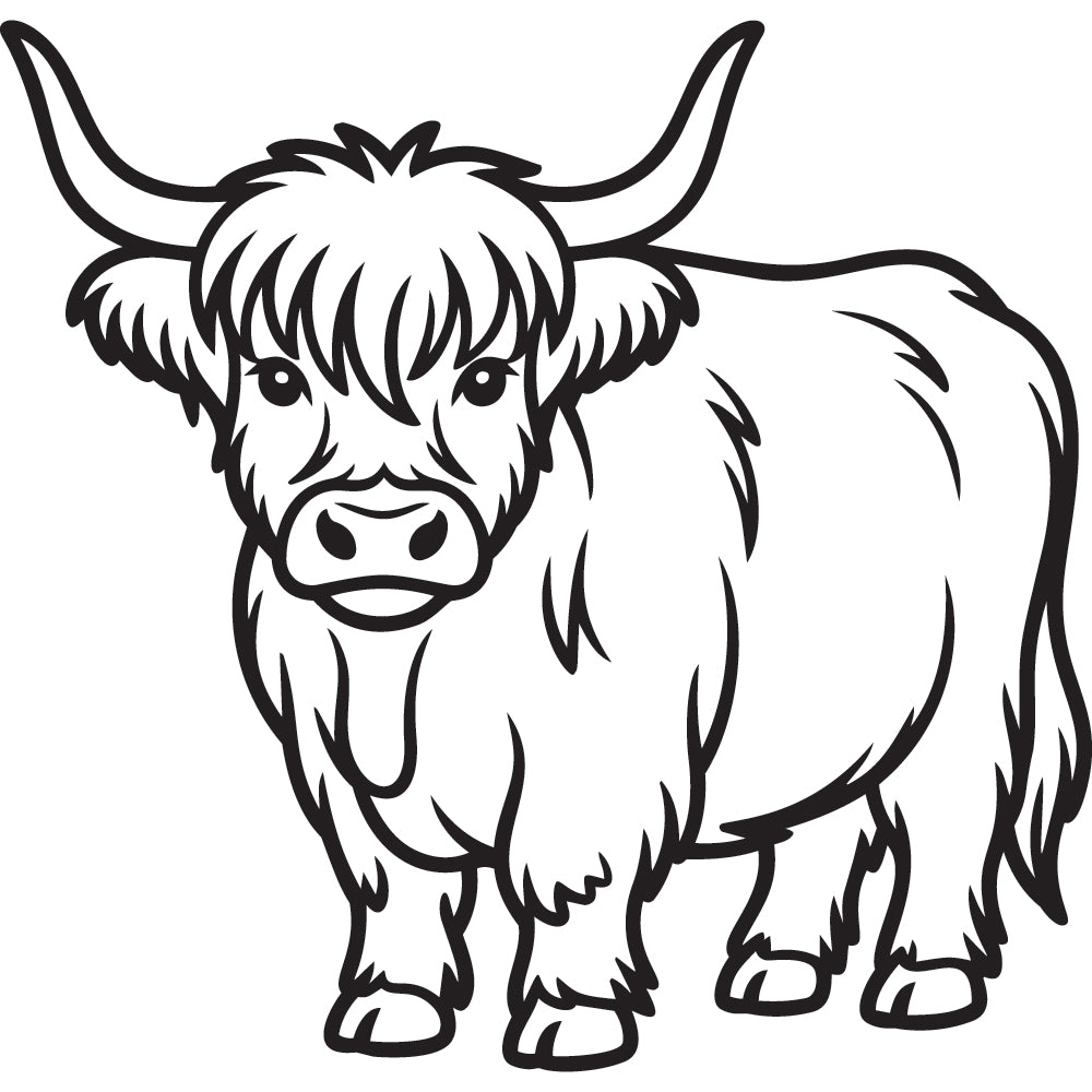 Highland Cow SVG File SVG DXF EPS PNG - Craft House SVG
