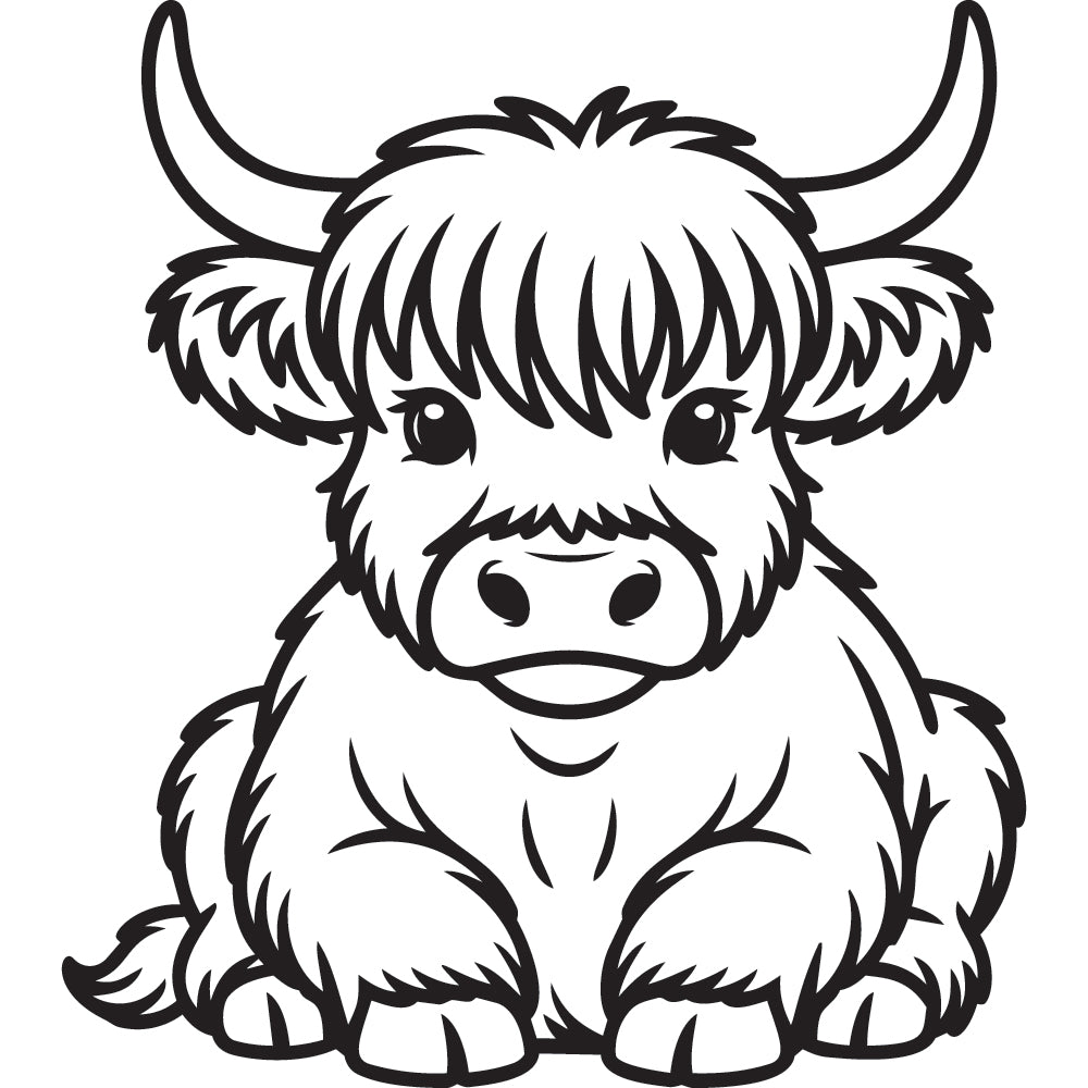 Highland Cow SVG File SVG DXF EPS PNG - Craft House SVG