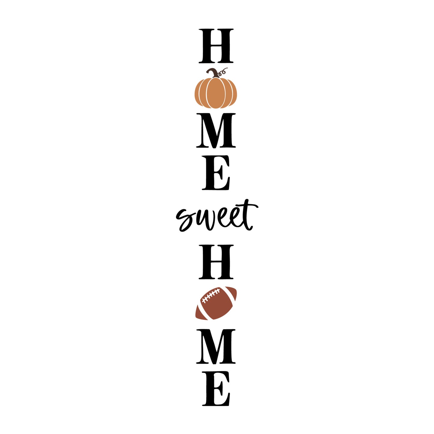 Home Sweet Home SVG design for Cricut, Silhouette, laser cutting, vinyl, sublimation, fall welcome signs, and autumn craft projects.