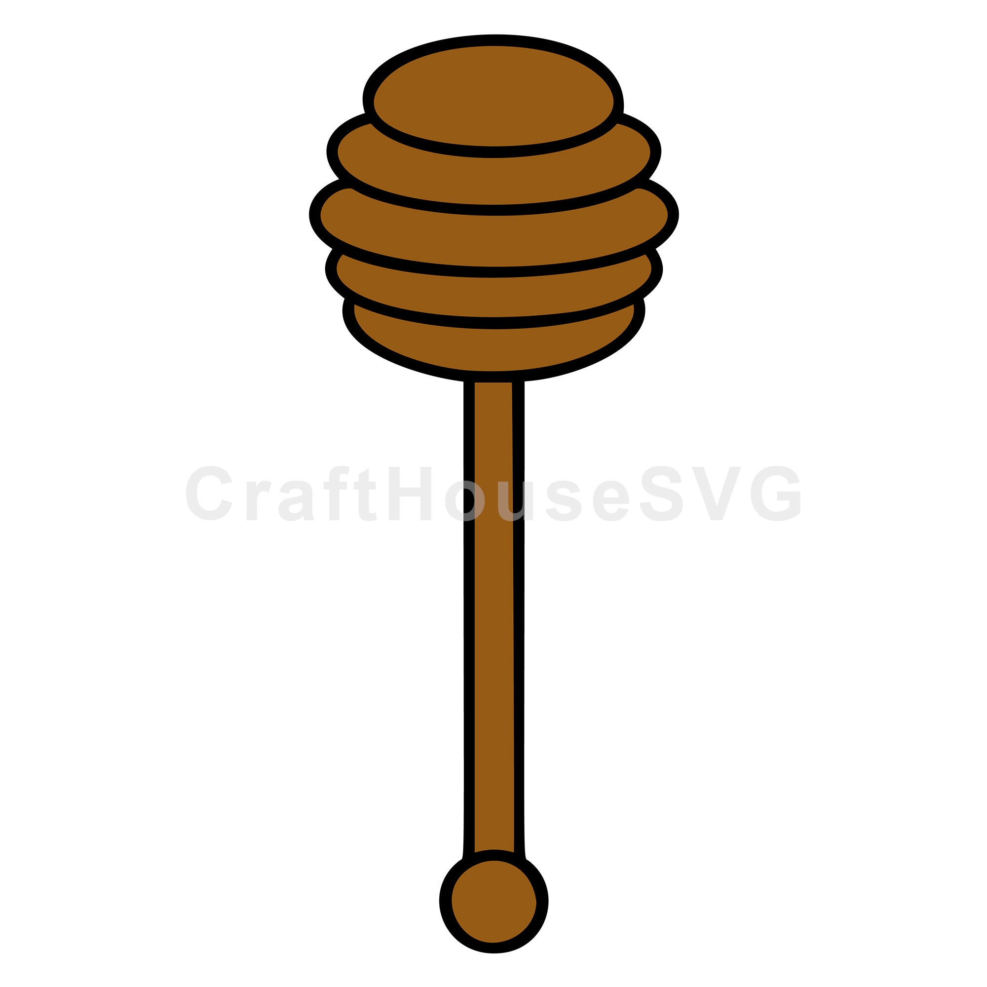 Honey Dipper Stick Layered SVG