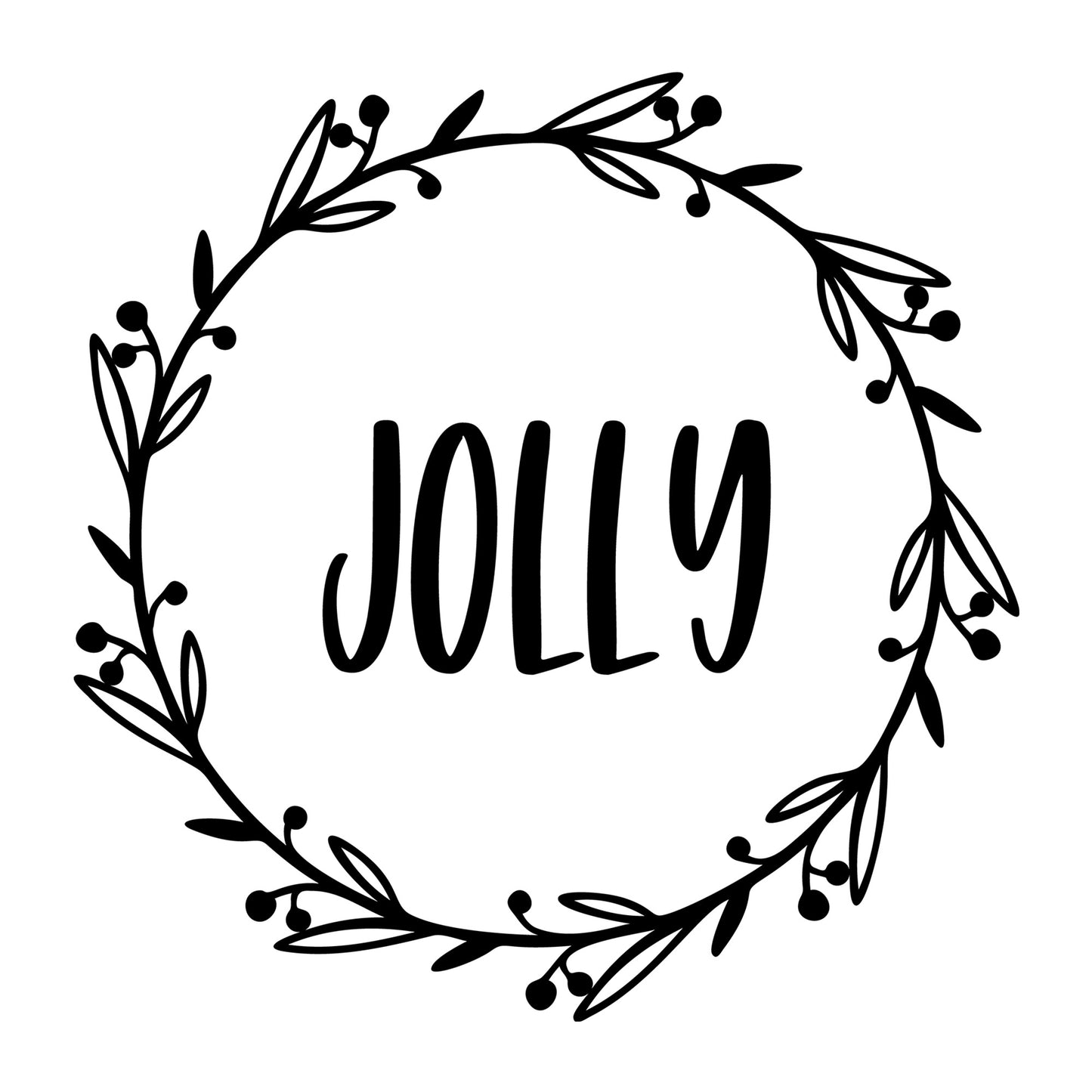 Jolly SVG design for Cricut, Silhouette, laser cutting, vinyl, sublimation, and Christmas craft projects.