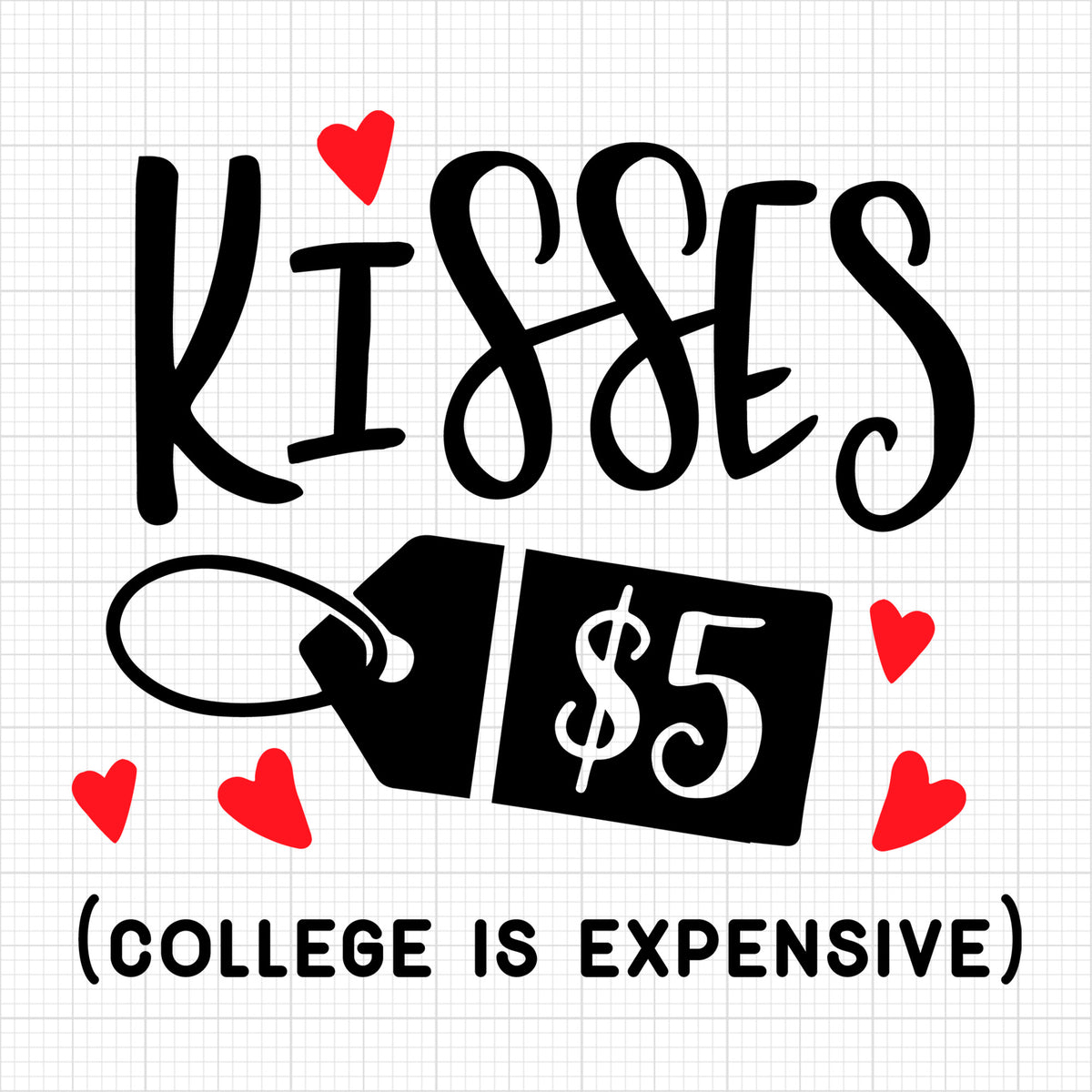 Kisses 5 Dollars college is expensive