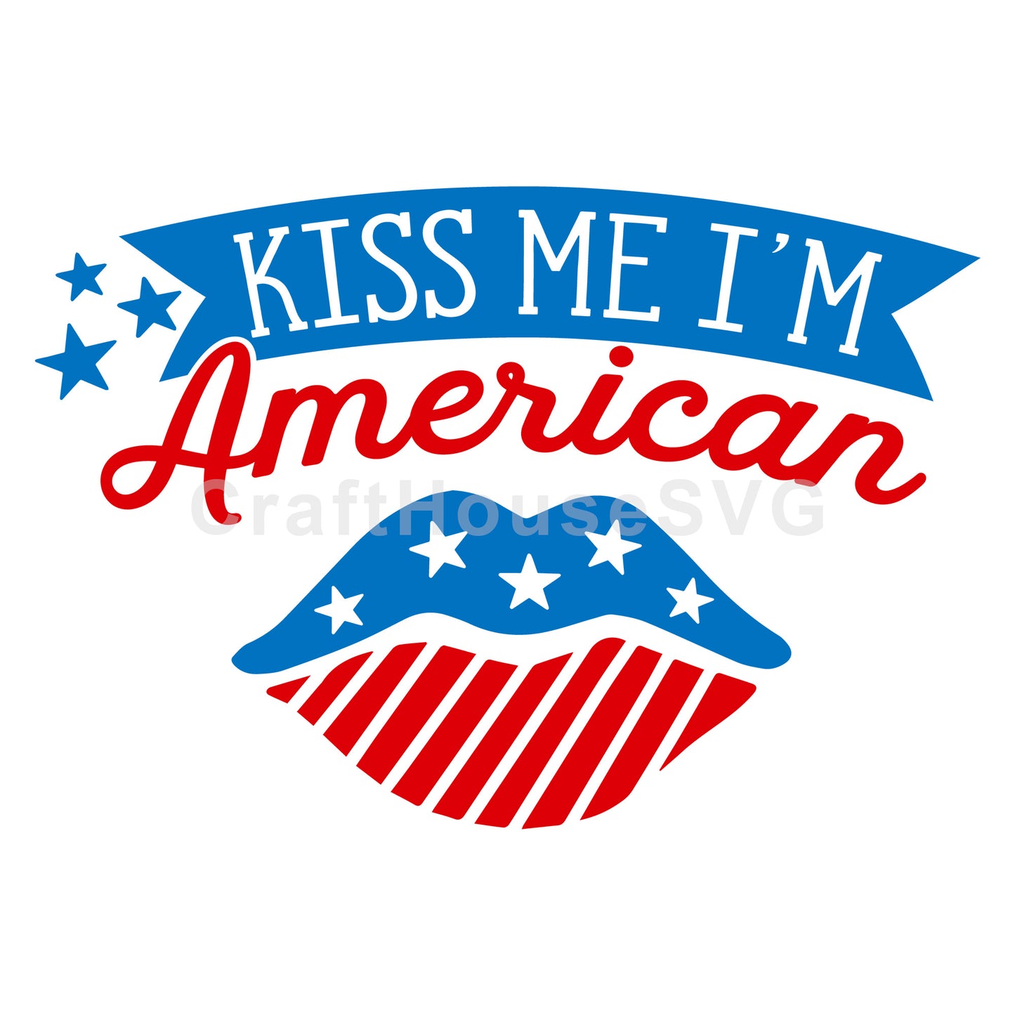 4th of July SVG file | Kiss me I'm American SVG MF55