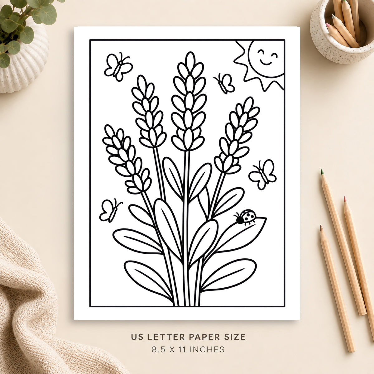 Lavender Coloring Page 4