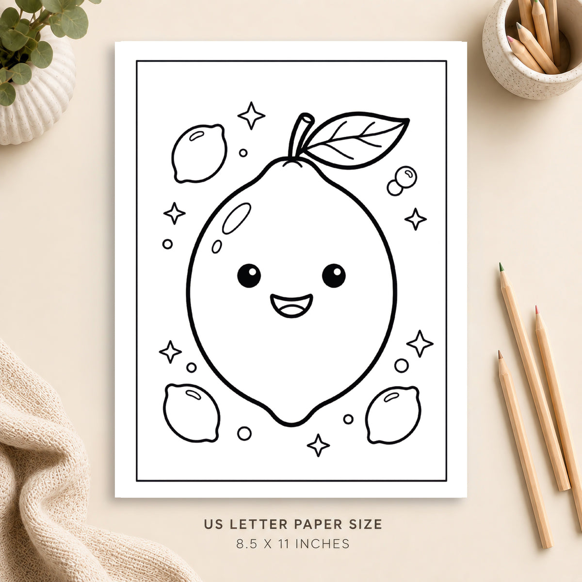 Lemon Coloring Page 3