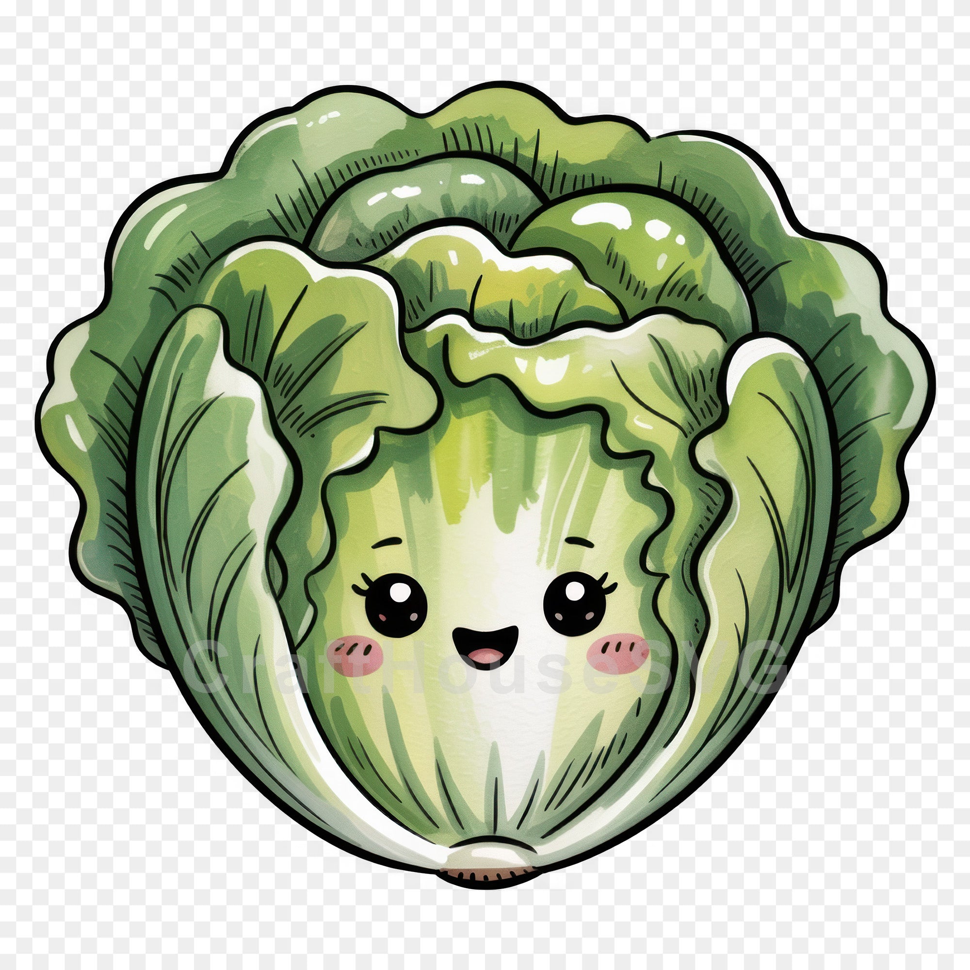 Kawaii Vegetables Clipart Sublimation Bundle PNG