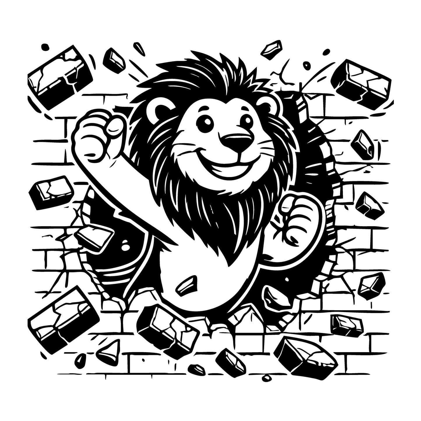 Lion SVG for Cricut, Silhouette, laser cutting, vinyl, sublimation, animal crafts, decals, shirts, and DIY craft projects.