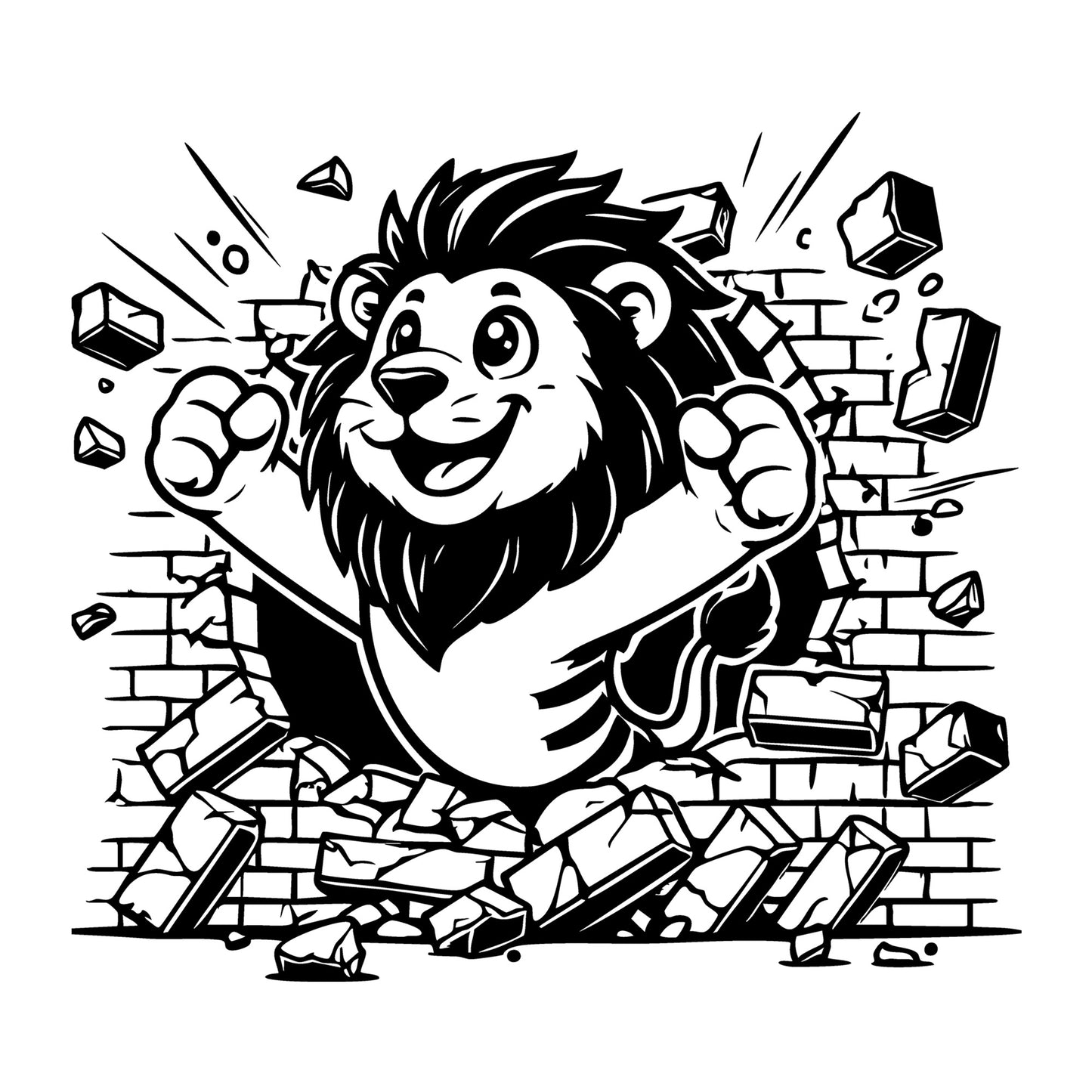 Lion SVG for Cricut, Silhouette, laser cutting, vinyl, sublimation, animal crafts, decals, shirts, and DIY craft projects.